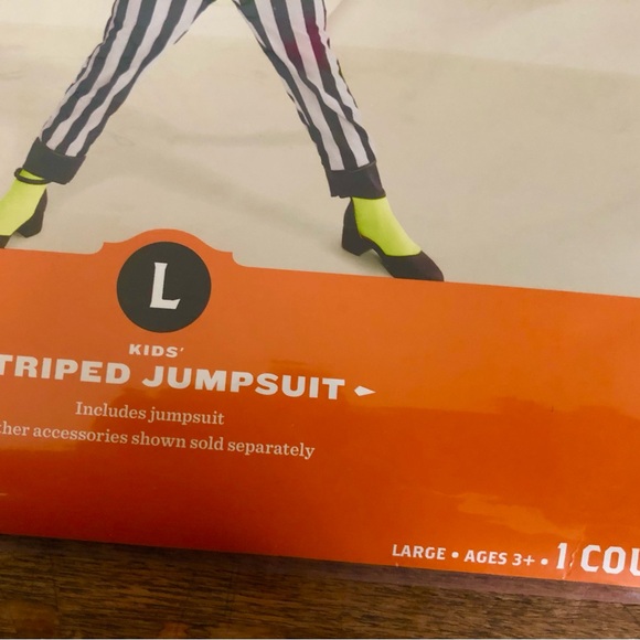 HYDE & EEK! Striped Jumpsuit. Kids Large - Picture 3 of 5